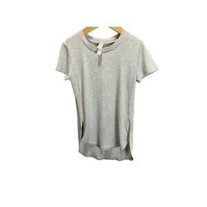 Xhilaration Girls Gray Short Sleeve Tunic Shirt Top Size S 6 Casual Knit